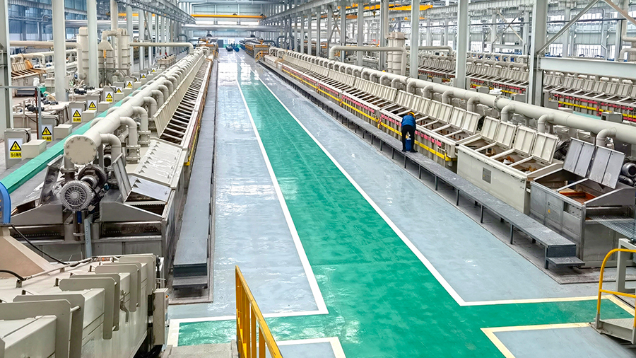 Línea de electrogalvanizado de alambre de acero